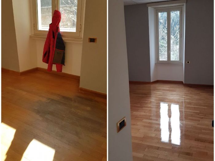 Archisio - Parquettista Roma - Progetto Restauro parquet massello con levigatura e verniciatura