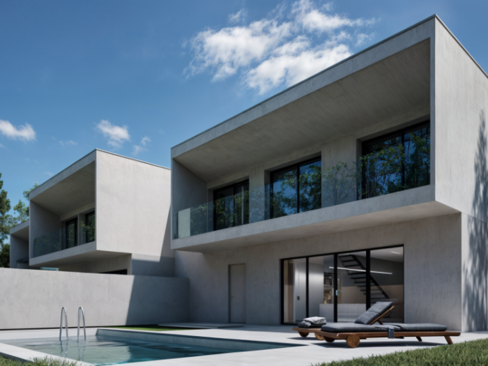 Archisio - Antonio Cacurio - Progetto Trifamiliare grandi a dolo - venezia studio cacurio