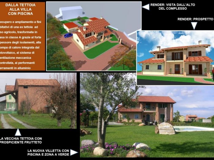 Archisio - Paolo Ceridono - Progetto Dalla tettoia alla villa con piscina