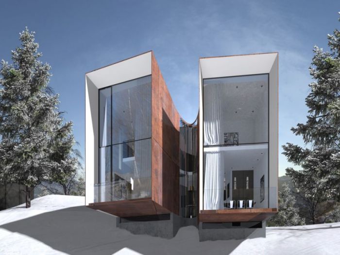 Archisio - Bicuadro - Progetto Nest powder mountain lot 9 salt lake city