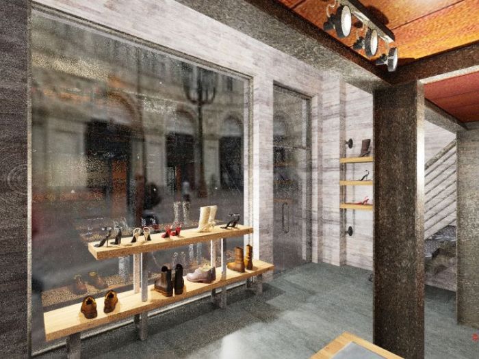 Archisio - Michele Mele - Progetto Negozio stile industrial-vintage