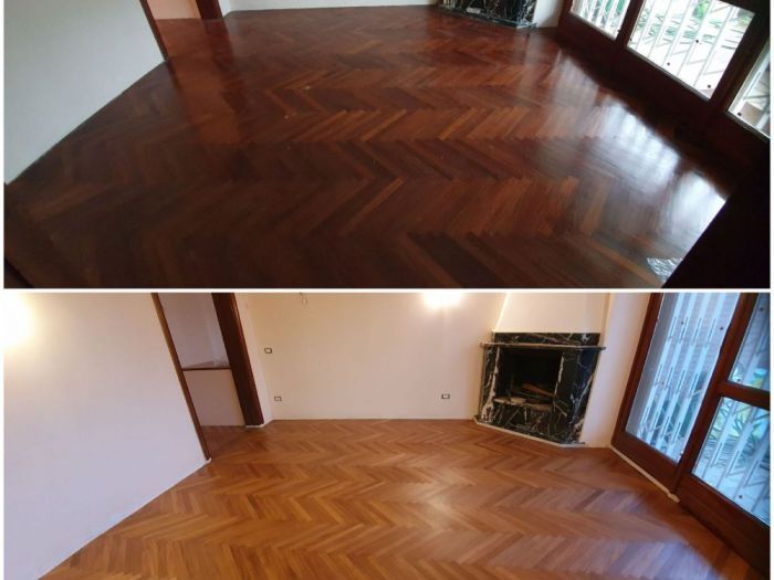 Archisio - Parquettista Roma - Progetto Restauro parquet massello con levigatura e verniciatura