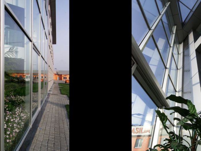 Archisio - Maurizio Giordano Architetto - Progetto Ristrutturazione palazzina uffici - interni e area parcheggio piantumata