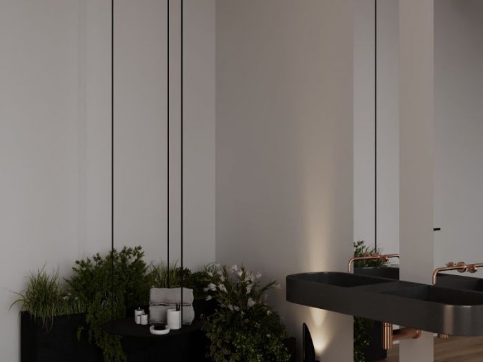 Archisio - Red Head Design - Progetto Bagno con lavanderia