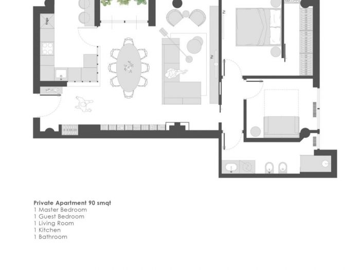 Archisio - Gianluca Chiocca Design - Progetto Ristrutturazione appartamento 90mq milano - porta romana