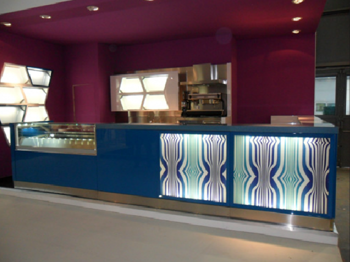 Archisio - Cotto Arredamenti - Progetto Banchi bar celle e vetrine grezze da rivestire