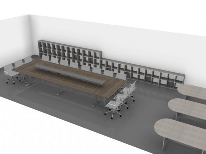 Archisio - Imetallici Di Taverna Andrea Taverna - Progetto Tavolo riunione con libreria milton