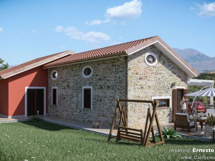 Archisio - Cad Service Di Ernesto Di Gregorio - Progetto Rendering e tour virtuale nuovo fabbricato in ceraso sa