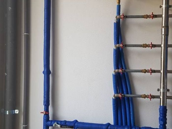 Archisio - Maca Impianti - Progetto Rifacimento di locale autoclave e rastrelliera contatori in acciaio inox