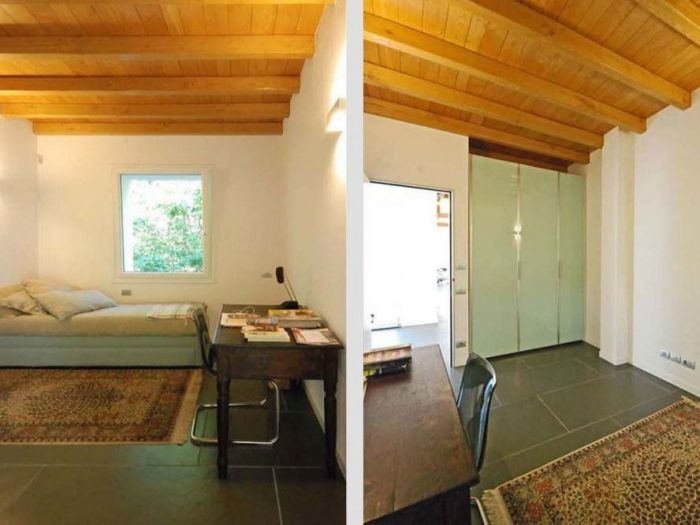 Archisio - Roberto Silvestri - Progetto Tetto in legno pietra e mattoni a vista