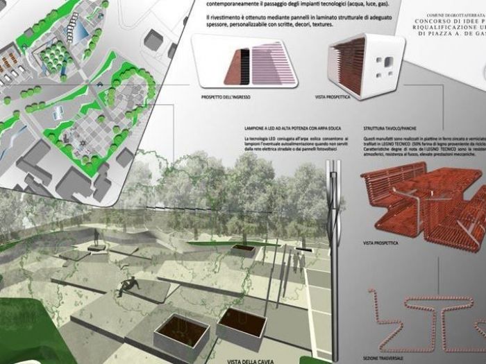 Archisio - Gabriele Mazzei Architetto - Progetto Concorso di ideeRiqualificazione della piazza alcide de gasperi