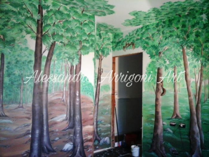 Archisio - Alessandra Arrigoni - Progetto Cameretta bosco stile animato