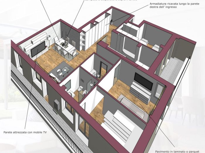 Archisio - Mc Rendering Solution - Progetto il design e la modernit incontrano il centro citt