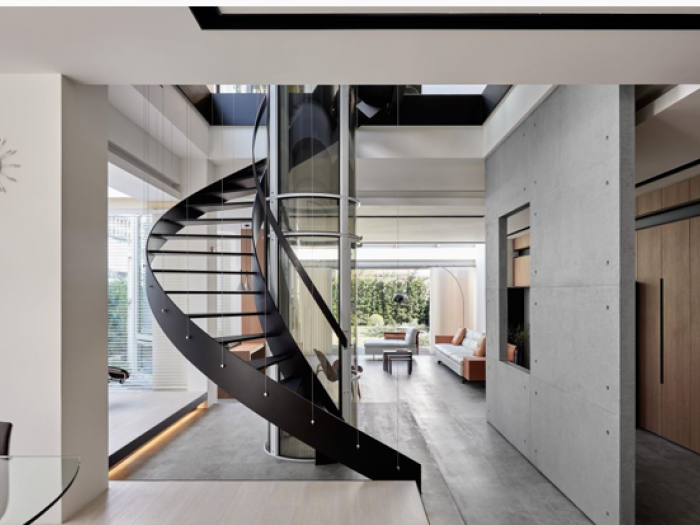 Archisio - Fusco srl - Progetto X8 scala elicoidale con doppio cosciale