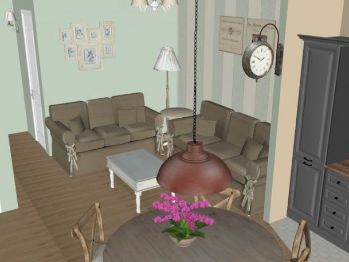 Archisio - Casesa Tiziano - Progetto Appartamento 70mq stile shabby chic