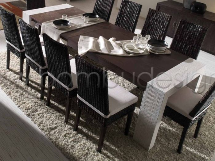 Archisio - Bambu Design - Progetto Tavoli basi tavolo sedie poltroncine