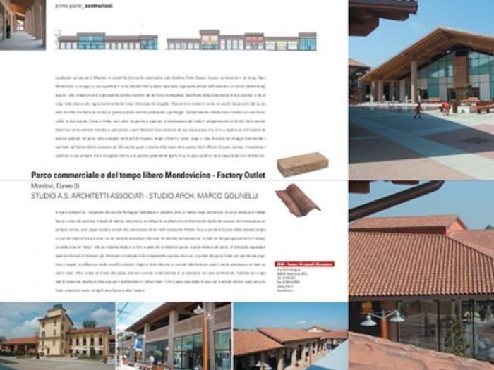 Archisio - Studio Architettura Golinelli - Progetto Parco commerciale e del tempo libero mondovicino - factory outlet- arch M Golinelli factory outlet medie superfici cascina viotto