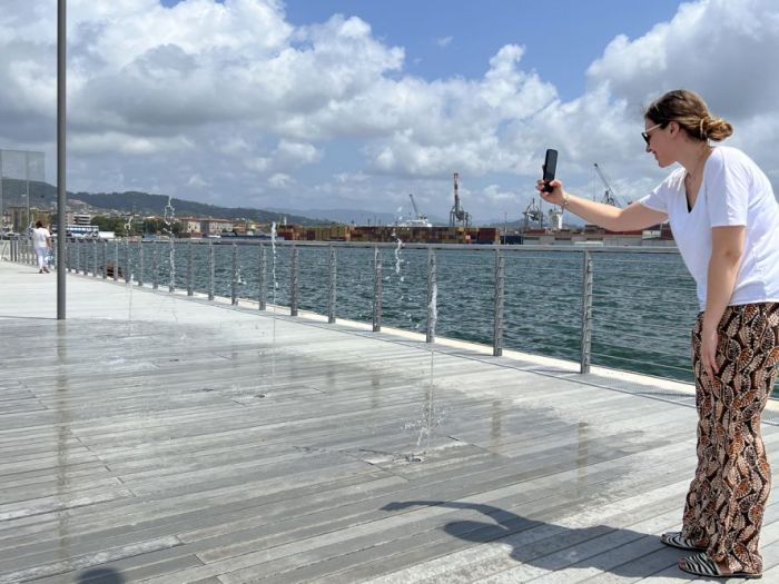 Archisio - Forme Dacqua - Progetto Fontana dinamica a pavimento porta paita porto di la spezia