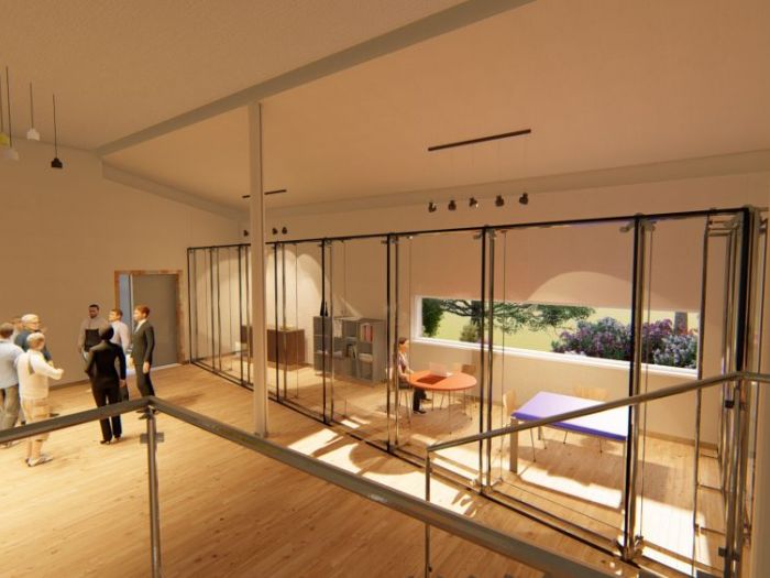 Archisio - Andrea Sorci Natural Living - Progetto Ipotesi progetto di ripristino di un capannone a borghetto flaminio rm per la sede museale della fondazione