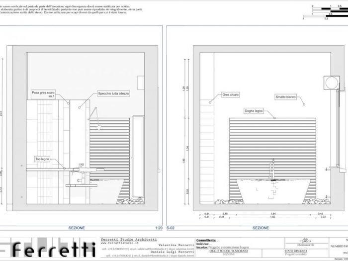 Archisio - Studio Ferretti - Progetto Bagno abitazione privata