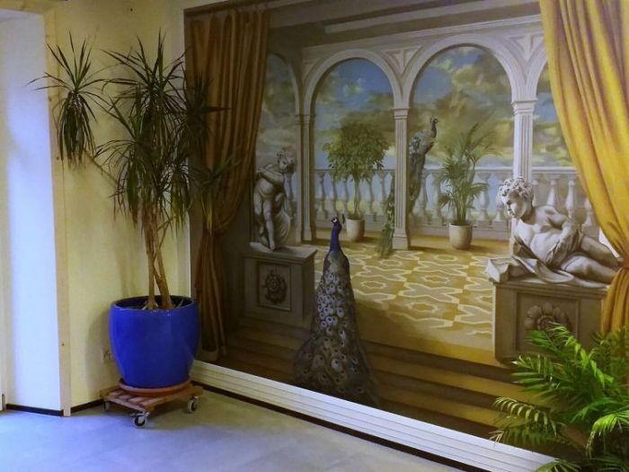 Archisio - Artmande Dimarco Napoletano - Progetto Trompe loeil pavone