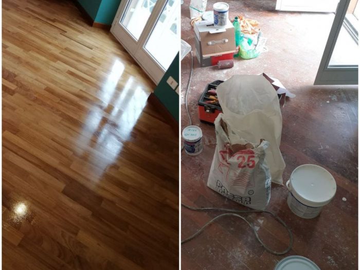 Archisio - Parquettista Roma - Progetto Restauro parquet massello con levigatura e verniciatura