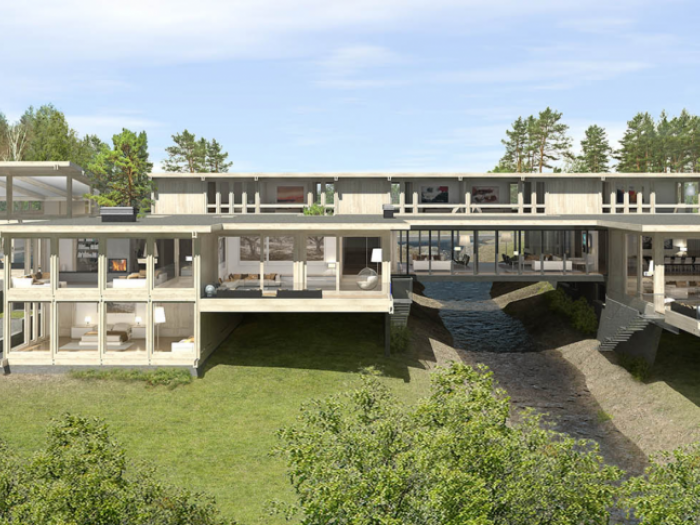 Archisio - Pagano - Progetto Villa in legno costa azzurra