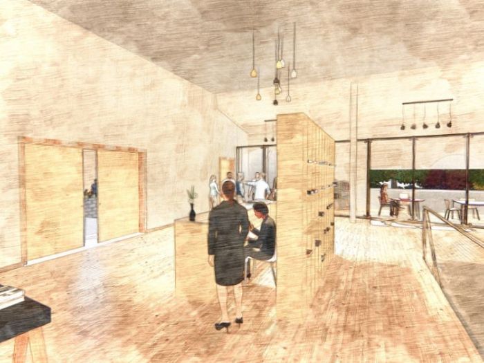 Archisio - Andrea Sorci Natural Living - Progetto Ipotesi progetto di ripristino di un capannone a borghetto flaminio rm per la sede museale della fondazione