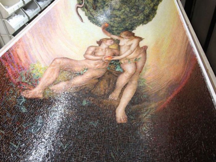 Archisio - Dalla Pozza Marmi Srl - Progetto Nicchia in mosaico artistico annabels londra