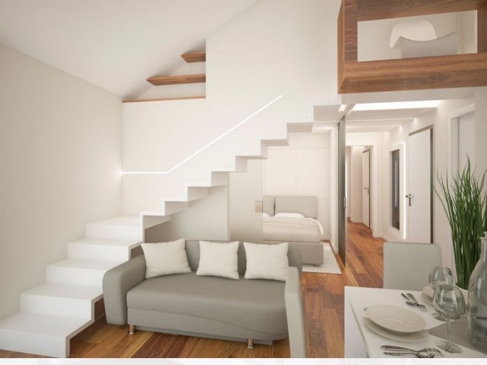 Archisio - Mc Rendering Solution - Progetto una casa su due livelli trasformabile nel tempo