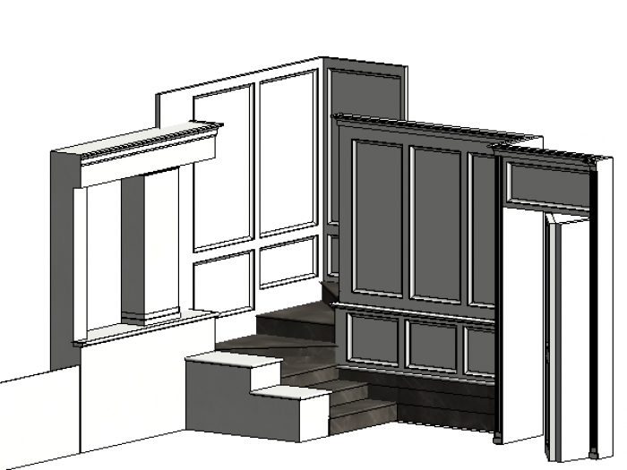 Archisio - Ostuni Giuseppe Pietro - Progetto Arredo angolo scala