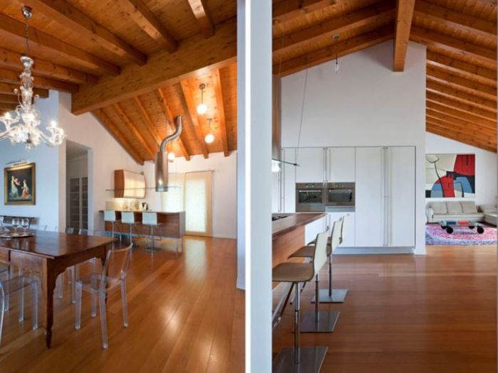 Archisio - Dario Poles - Progetto Interior design attico a pordenone