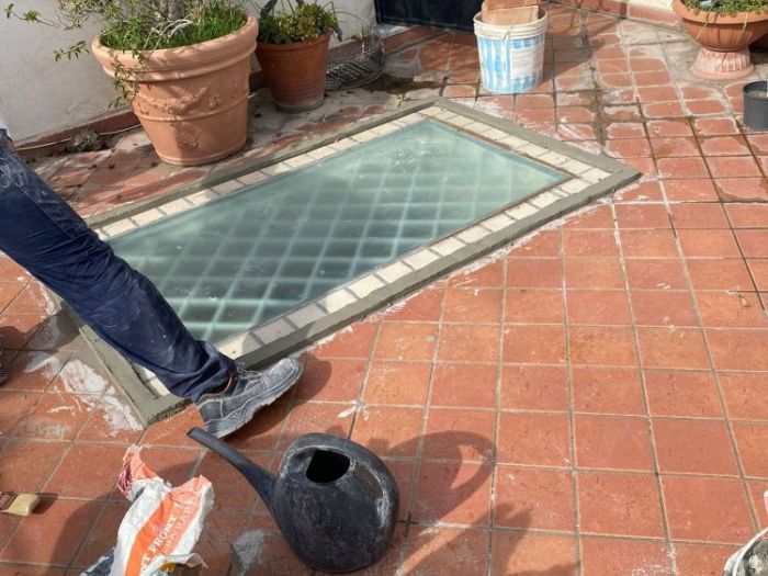 Archisio - Geometra Luigi Amato - Progetto Progettazione e direzione lavori impermeabilizzazione terrazzo impermeabilizzazione area intorno ai n2 lucernari