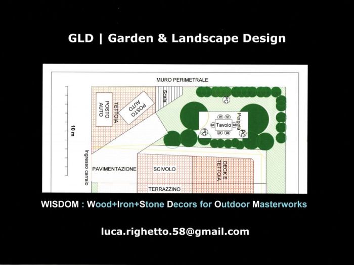 Archisio - Luca Righetto - Progetto Progettazione giardini Backyard su pi livelli