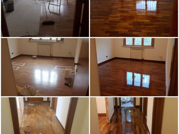 Archisio - Parquettista Roma - Progetto Restauro parquet massello con levigatura e verniciatura