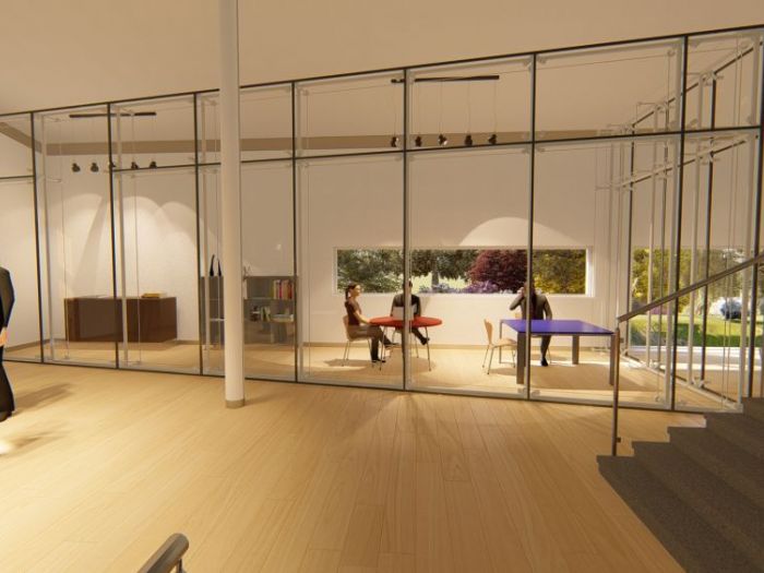 Archisio - Andrea Sorci Natural Living - Progetto Ipotesi progetto di ripristino di un capannone a borghetto flaminio rm per la sede museale della fondazione