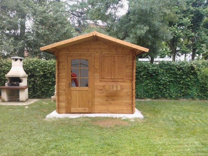 Archisio - Vz Strutture In Legno - Progetto Casetta ad incastro standard in legno di abete massello