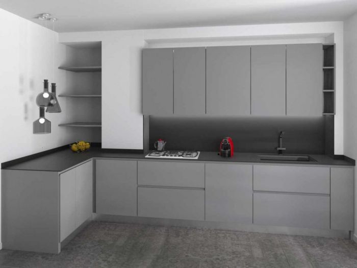 Archisio - Arredamenti Ancona srl - Progetto Cucina stile nordico total-grey
