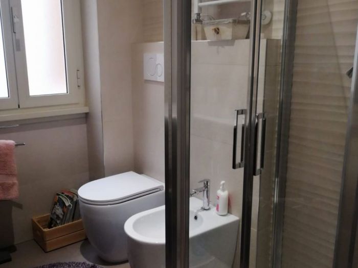 Archisio - Mani Srl Ristrutturazini - Progetto Bagno con vano lavatrice ed asciugatrice