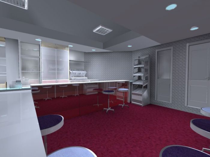 Archisio - Michele Mele - Progetto Restyling completo di un bar stile moderno