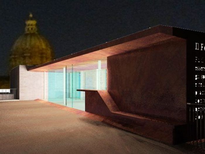 Archisio - Gianpaolo Vacca - Progetto Progetto longe bar su basilica argentaria - fori imperiali