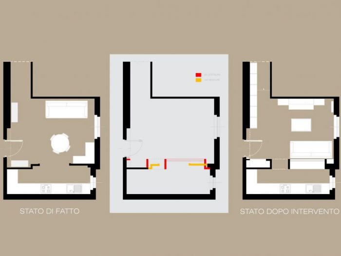 Archisio - Federico Dubini - Progetto Appartamento a cormanoRiprogettazione zona living