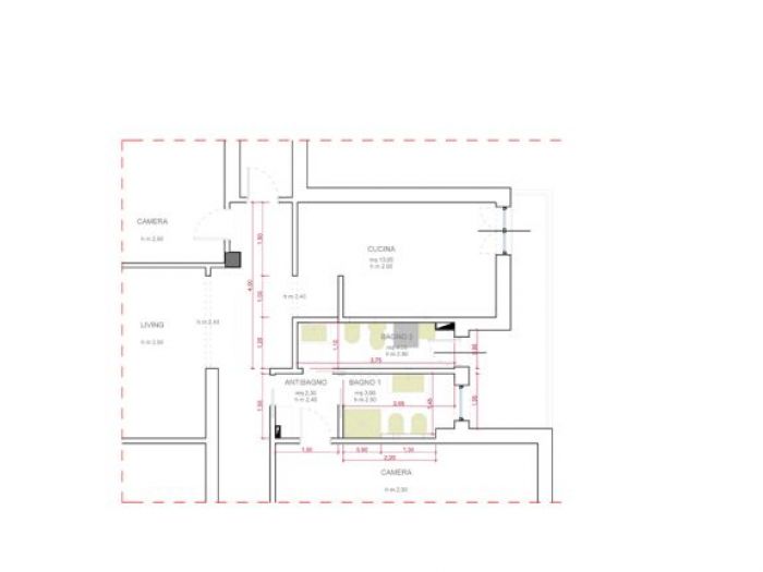 Archisio - Architettura - Progetto Ristrutturazione interna servizi igienici