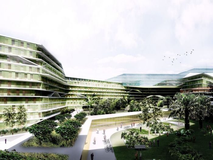 Archisio - Bicuadro - Progetto Ciberjaya city centre masterplan multimedia corridor kuala lumpur