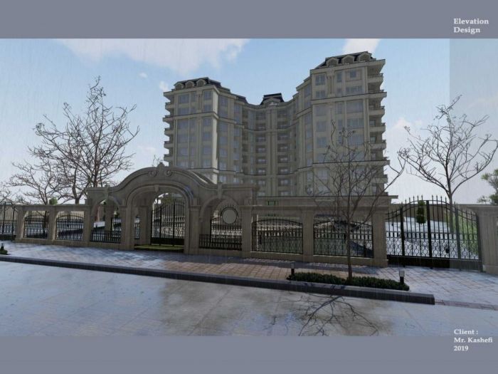 Archisio - Rosa Nozari - Progetto Residential building - exterior facade - 2d drawing 3d-modeling rendering v-ray