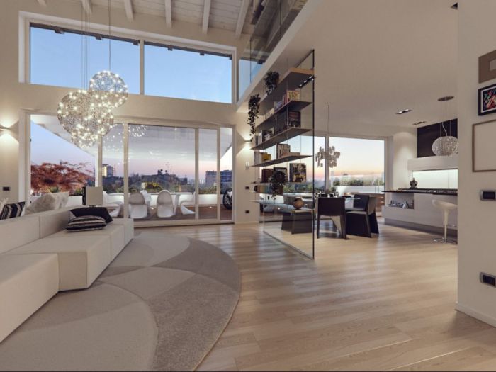 Archisio - Annalisa Carli - Progetto Un attico in stile loft in milano