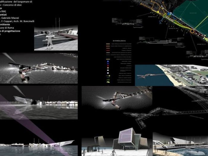 Archisio - Gabriele Mazzei Architetto - Progetto Concorso per il lungomare di ostia