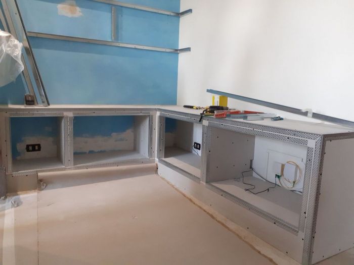 Archisio - Mani Srl Ristrutturazini - Progetto Parete attrezzata in cartongesso zona vitinia roma