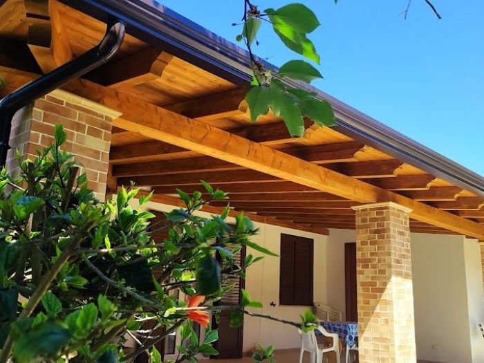 Archisio - Mancuso Legnami - Progetto Tettoia in legno lamellare