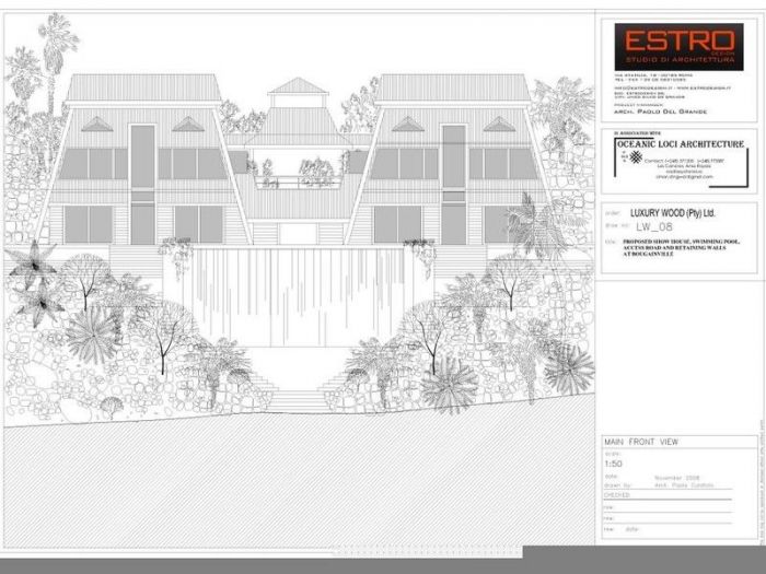 Archisio - Paolo Del Grande Architetto - Progetto Resort luxury wood - mahe seychelles